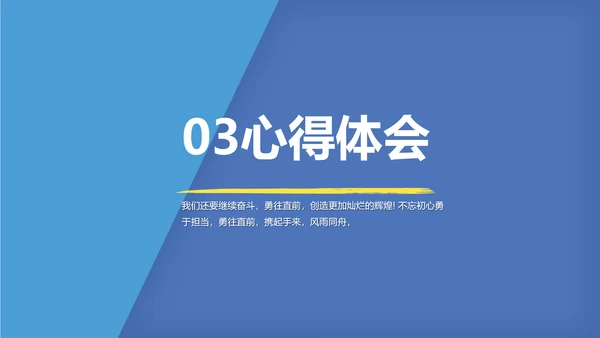 蓝色奔跑励志个人述职报告动态PPT