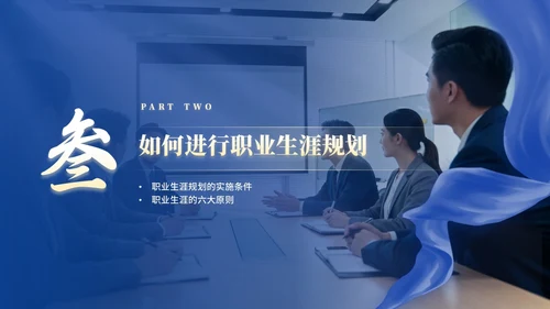 蓝色商务风人资职业规划PPT模板