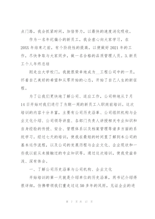 新员工个人年终总结（5篇）.docx