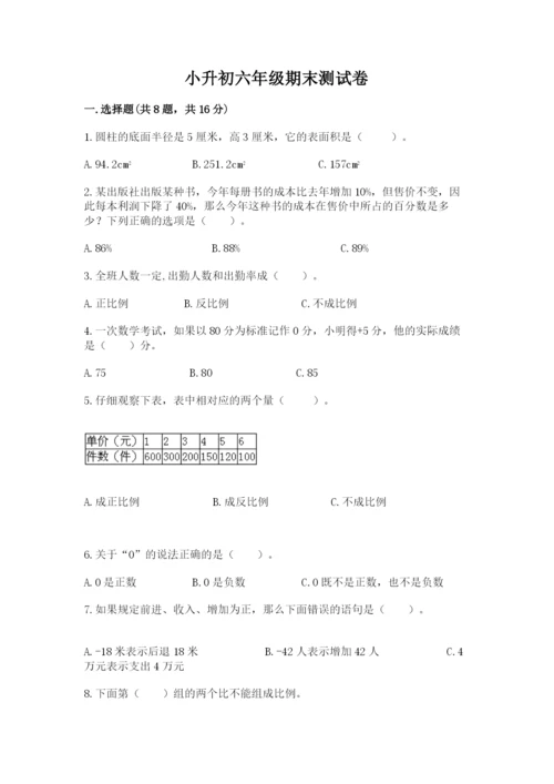 小升初六年级期末测试卷（达标题）.docx