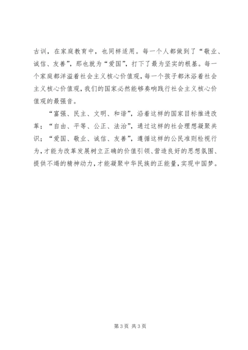 经信委社会主义核心价值观学习心得.docx
