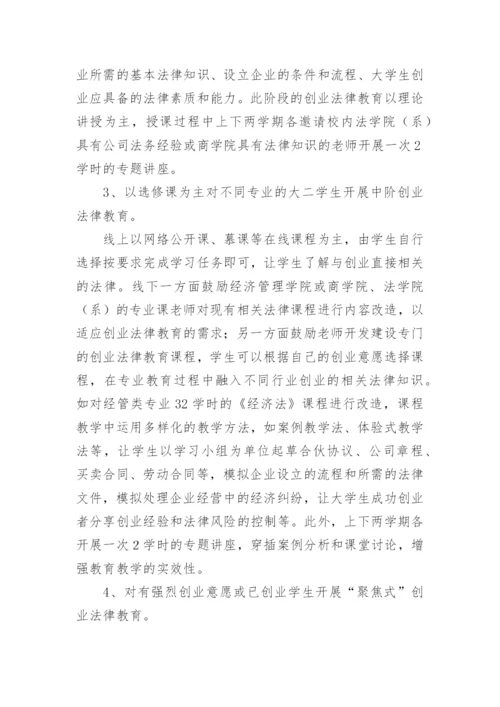 大学生创业法律教育体系探析论文.docx