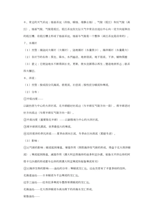 2023年新版高中地理学业水平考试知识点总结.docx