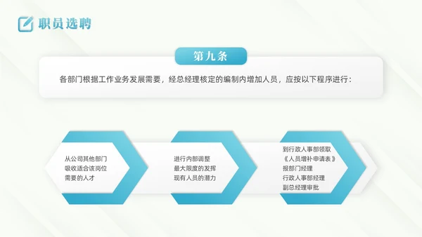蓝色商务风商务线条人事制度培训PPT模板