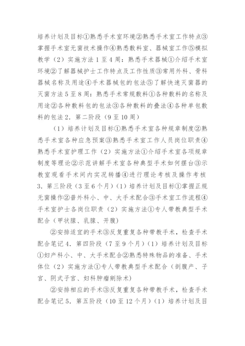 手术室培训计划.docx