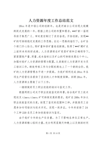 人力资源年度工作总结范文.docx