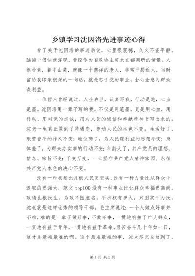 乡镇学习沈因洛先进事迹心得.docx