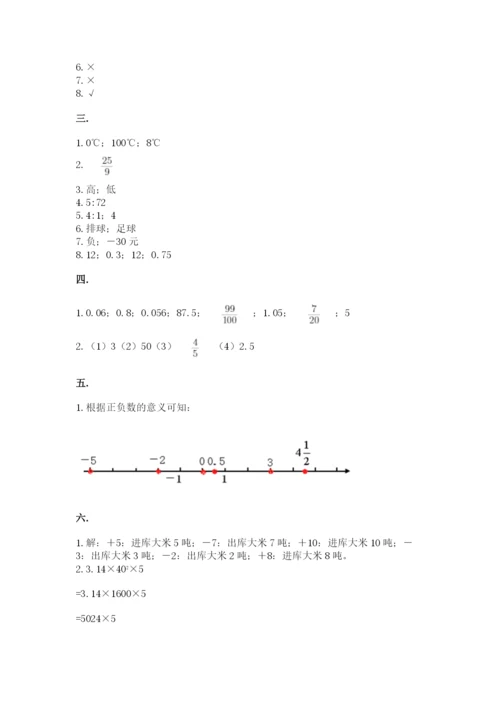 沪教版六年级数学下学期期末测试题【培优a卷】.docx