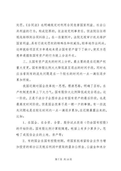 国企改制中资产流失状况调研报告.docx