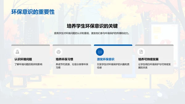 环境教育实践报告PPT模板