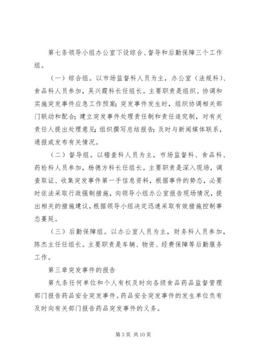 药品安全突发事件应急预案 (7).docx