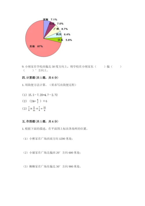 小学数学六年级上册期末考试试卷附参考答案（模拟题）.docx