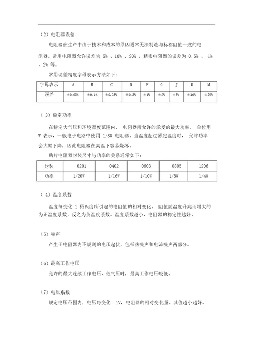 电阻器基础知识一