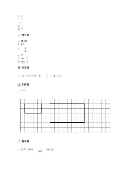 北京版六年级下册数学第二单元 比和比例 基础训练必考题.docx
