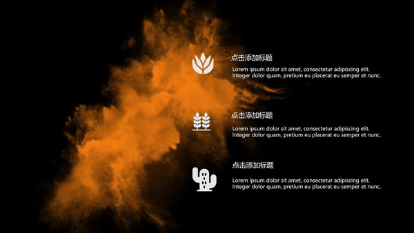 黑色彩绘时尚季度总结PPT模板