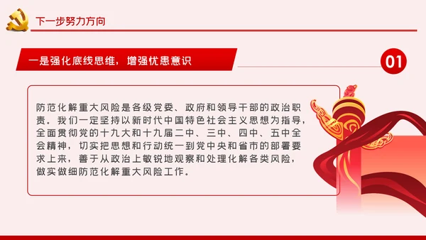 防风险守底线专题民主生活会对照检查材料PPT党课