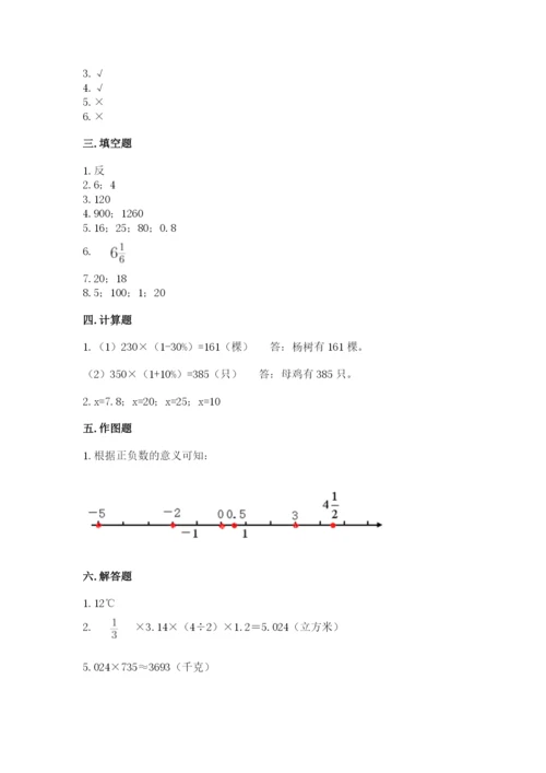 南澳县六年级下册数学期末测试卷必考题.docx