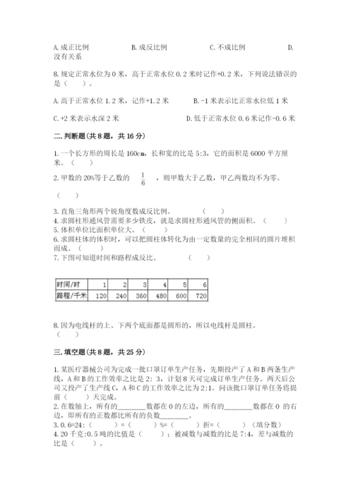 冀教版六年级下册数学 期末检测卷（真题汇编）.docx