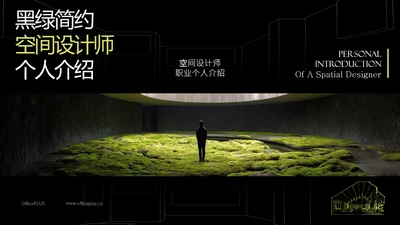 黑绿简约空间设计师个人职业介绍