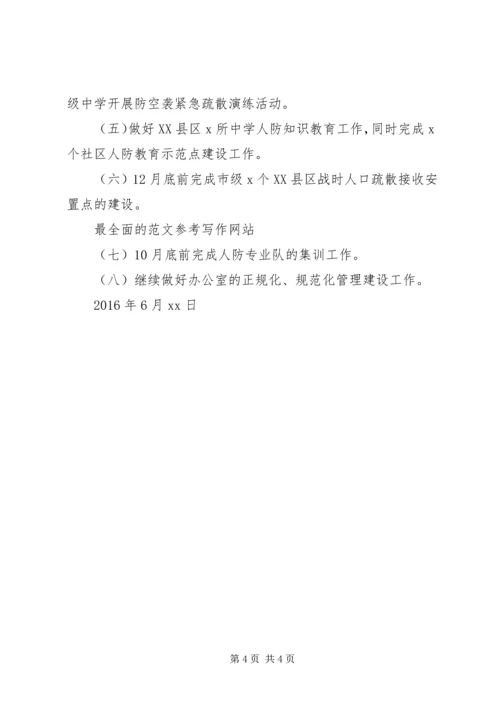 人防办某年上半年工作总结.docx