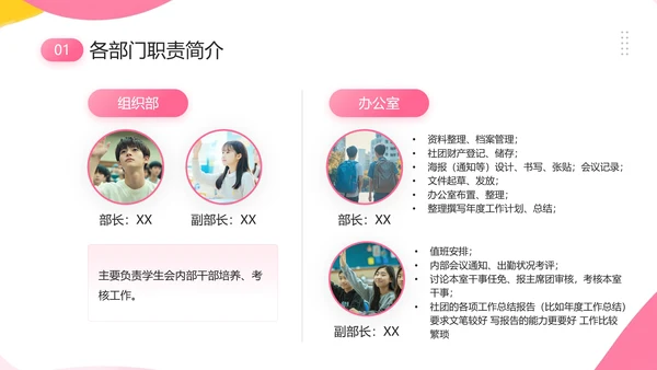 中学大学新生学生会招新学生会招聘通用PPT模版