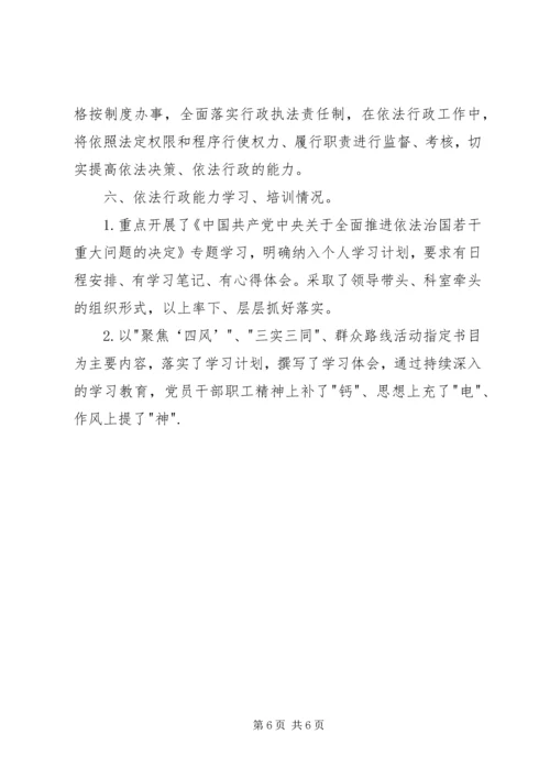 司法局依法行政工作自查报告.docx