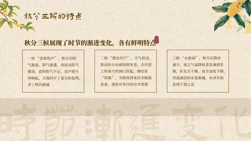黄色中式秋分节气科普讲座PPT模板