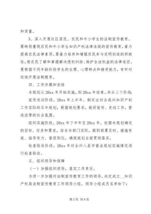 知识产权局五五普法五年规划.docx