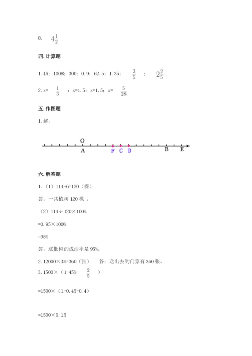 北师大版小学数学六年级下册期末检测试题附参考答案（综合题）.docx