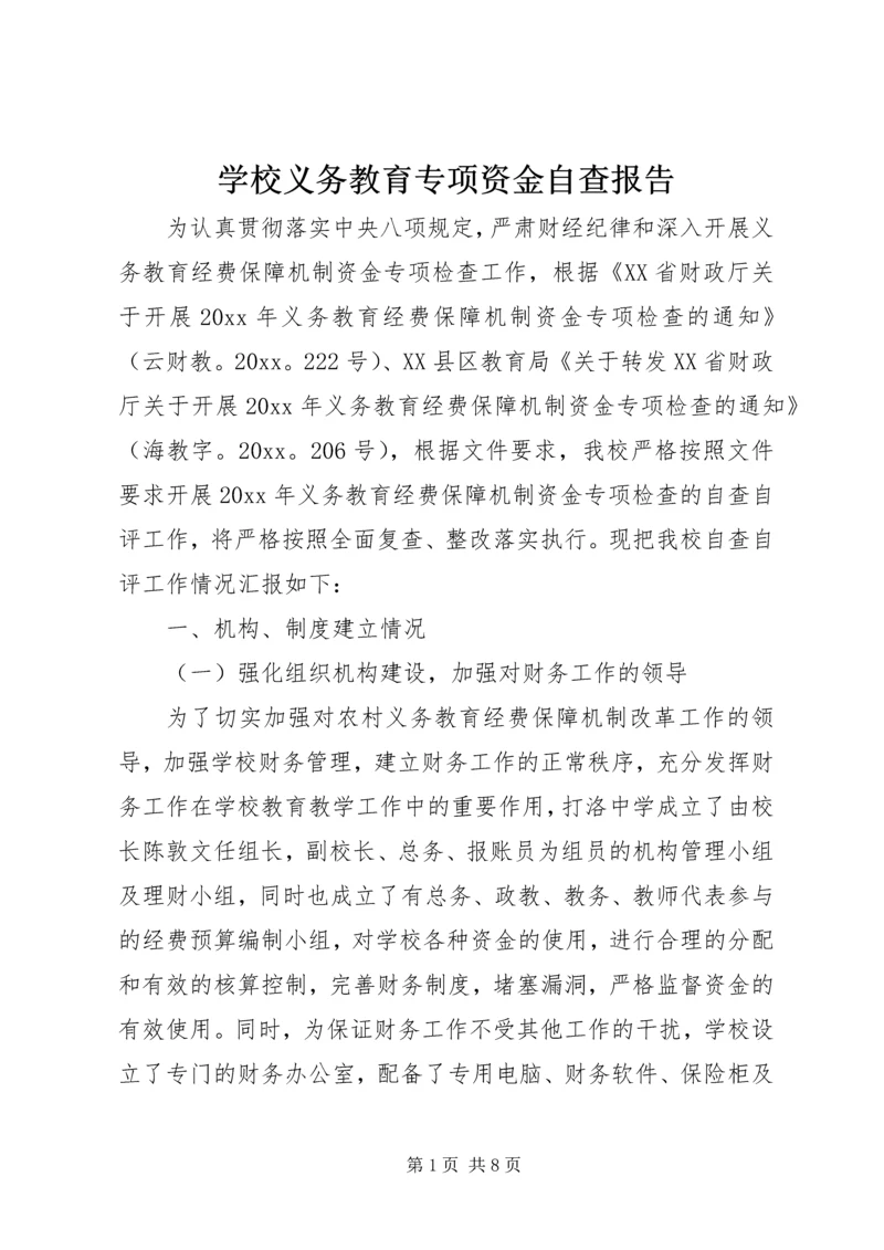 学校义务教育专项资金自查报告 (2).docx