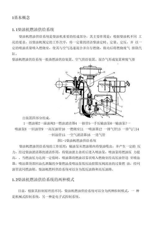 柴油机燃油供给两种控制模式对比分析优秀论文定稿