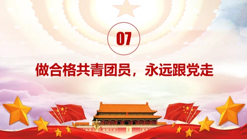 中国共青团学习十九大精神做合格团员PPT