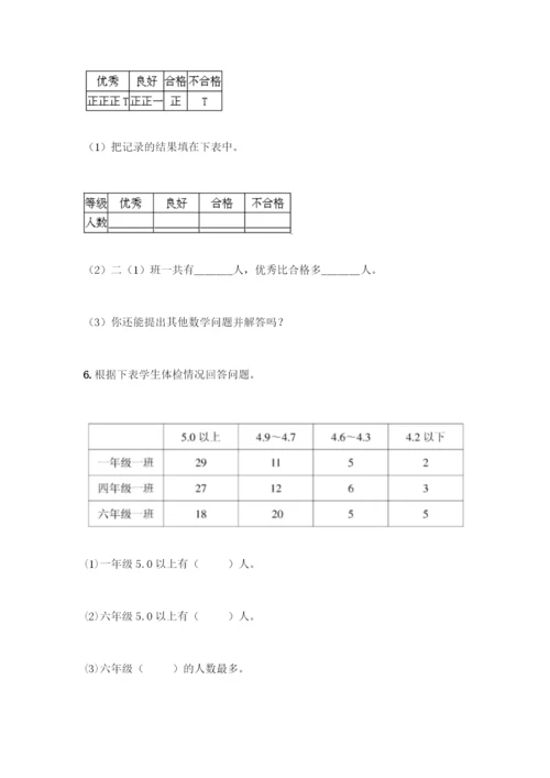 人教版二年级下册数学第一单元-数据收集整理-测试卷【夺冠】.docx