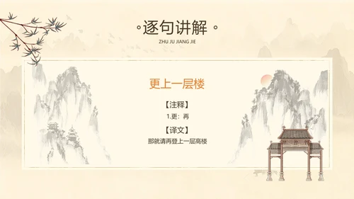 手绘中国风中小学语文课古诗词赏析教学课件PPT模板