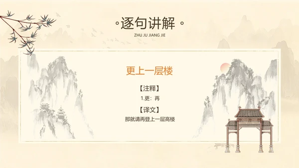 手绘中国风中小学语文课古诗词赏析教学课件PPT模板