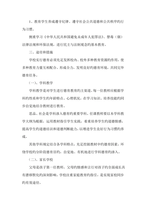 德育教育系列活动专题方案.docx