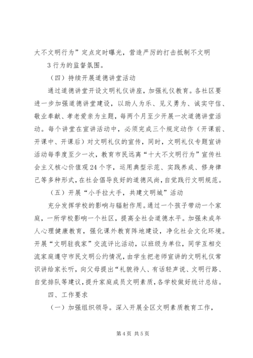 街道办提升市民文明素质实施方案 (3).docx