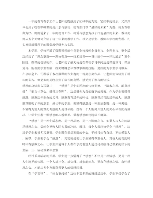 精编之感恩的总结怎么写范文.docx