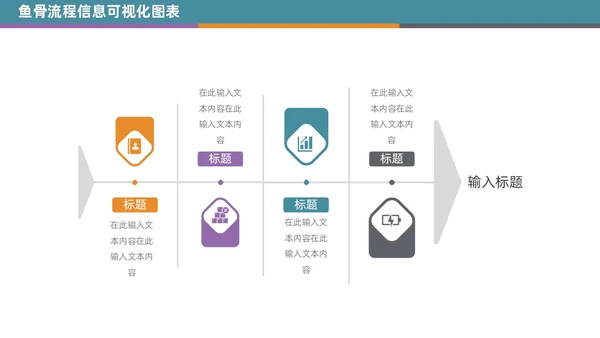商务通用鱼骨图信息可视化PPT图表