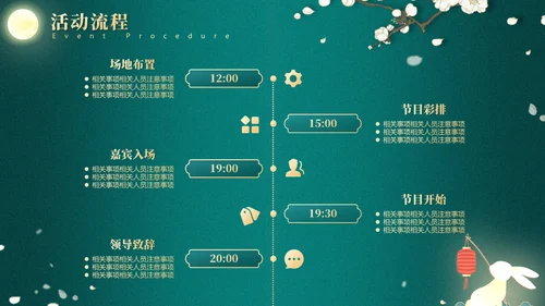 翡翠绿月满中秋节营销活动方案通用PPT模版