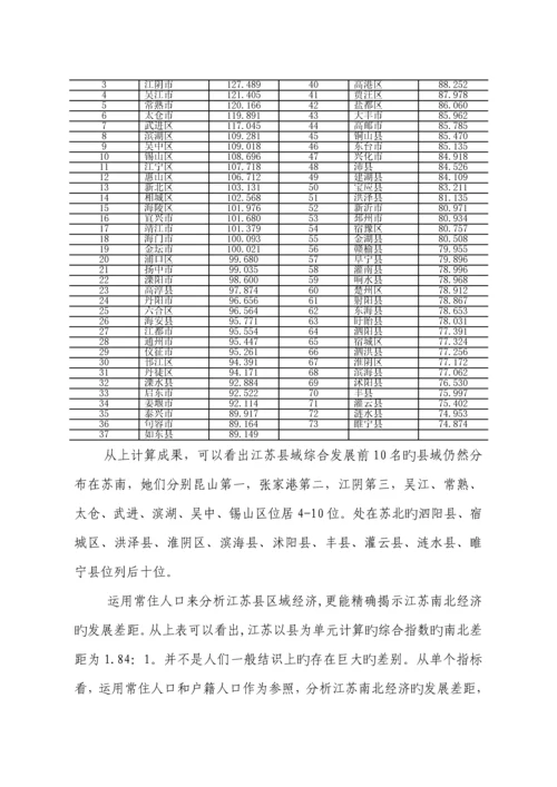 江苏县域经济现状与发展对策专题研究.docx