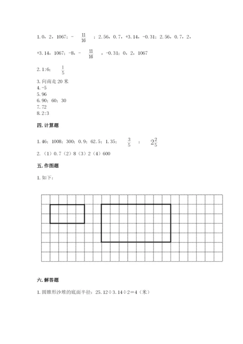 北师大版小学六年级下册数学期末综合素养测试卷及一套参考答案.docx