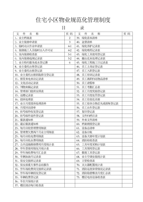 (最新)住宅小区物业管理表格范本.docx