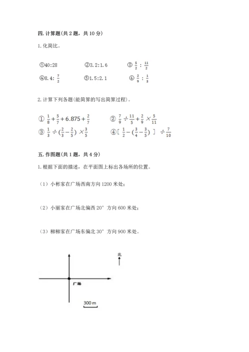 小学数学六年级上册期末试卷附参考答案（完整版）.docx