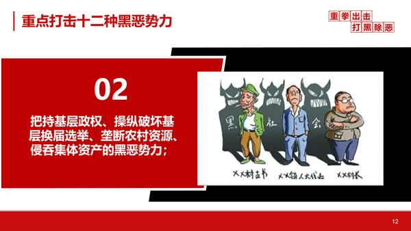 重拳出击打黑除恶教学汇报PPT课件