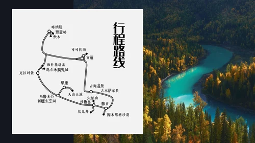 大美新疆自然风光通用PPT模板