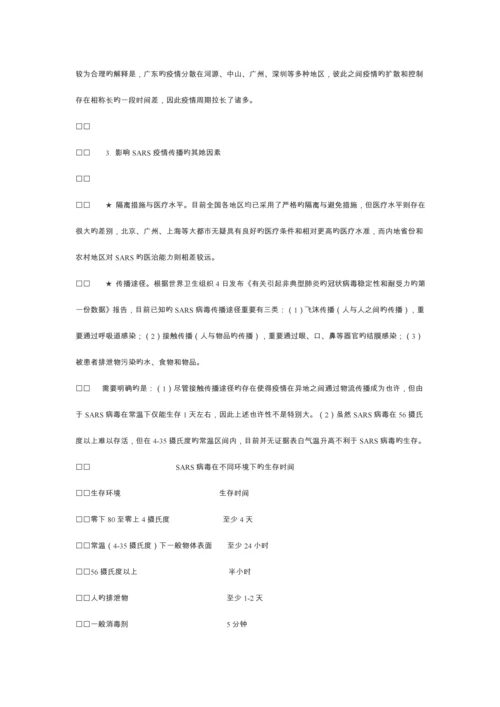 SARS对中国经济的影响专题研究报告.docx