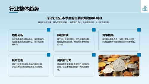 蓝色商务风新季度目标与行动计划PPT模板