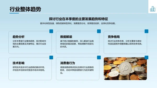 蓝色商务风新季度目标与行动计划PPT模板