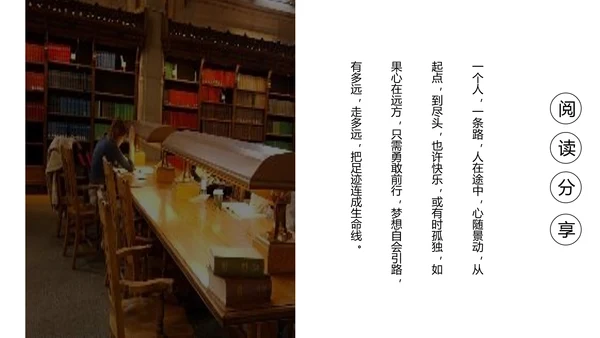 图书馆阅读人生PPT模板